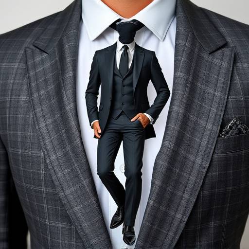 Elegante abito su misura grigio antracite con finiture sartoriali