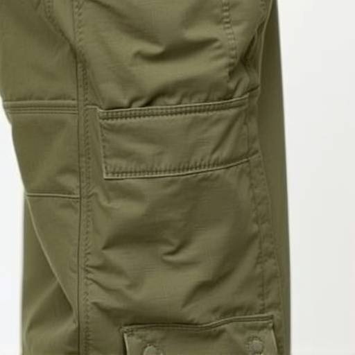 Pantaloni cargo verde oliva in cotone resistente