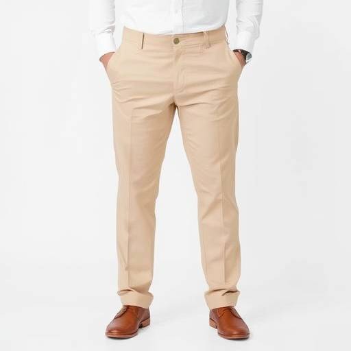 Pantaloni chino beige in cotone stretch
