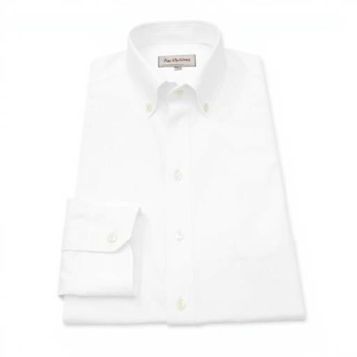 Una camicia bianca in cotone egiziano, con un colletto italiano e polsini doppi